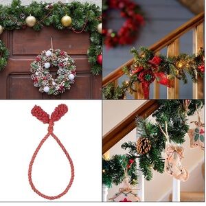 Bundle Garland Ties Christmas Decorative Garland Light Red 6 pieces